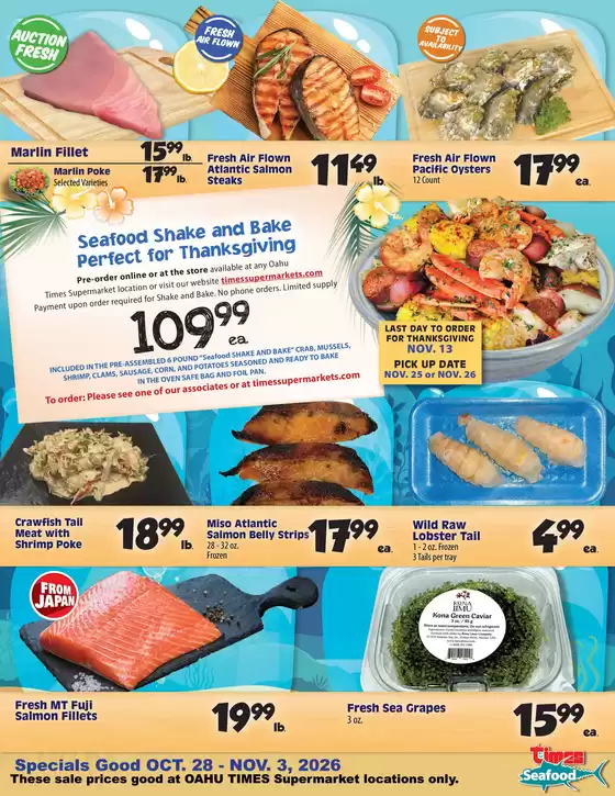 Times Supermarkets catalogue | Seafood Specials | 2026-10-28T00:00:00.000Z - 2026-11-03T00:00:00.000Z