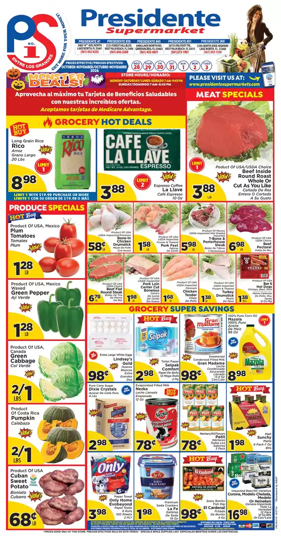Presidente catalogue | Top offers for smart savers | 2026-10-28T00:00:00.000Z - 2026-11-03T00:00:00.000Z