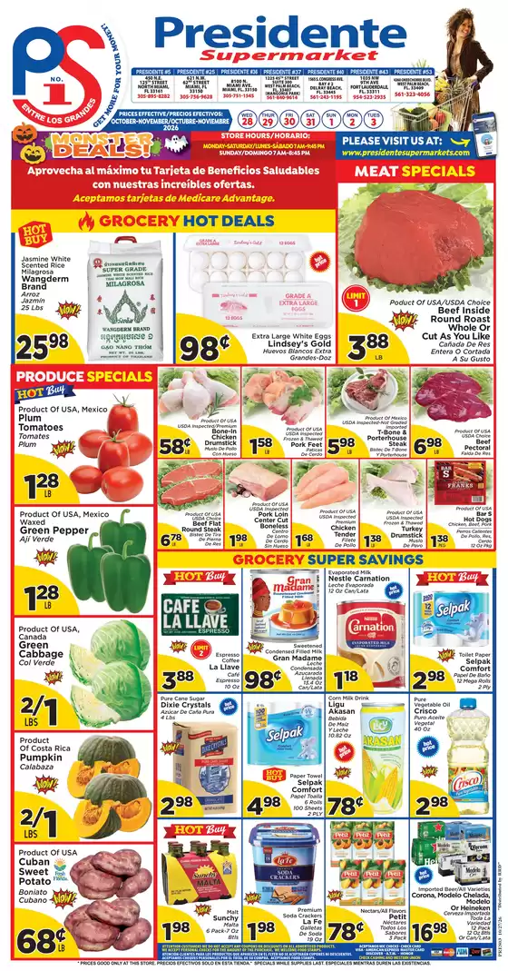Presidente catalogue | Exclusive bargains | 2026-10-28T00:00:00.000Z - 2026-11-03T00:00:00.000Z