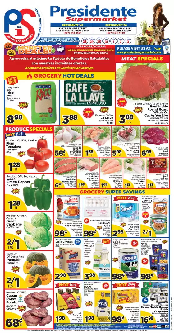 Presidente catalogue | Top deals and discounts | 2026-10-28T00:00:00.000Z - 2026-11-03T00:00:00.000Z