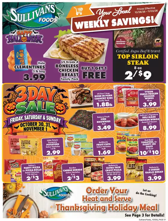 Sullivan's Foods catalogue | Sullivan's Foods weekly ad | 2026-10-28T00:00:00.000Z - 2026-11-03T00:00:00.000Z
