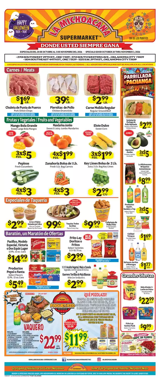 La Michoacana catalogue | Save now with our deals | 2026-10-28T00:00:00.000Z - 2026-11-03T00:00:00.000Z