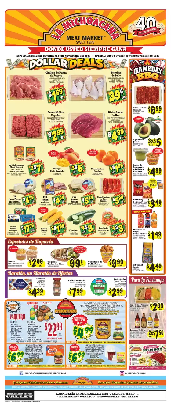 La Michoacana catalogue | Our best offers for you | 2026-10-28T00:00:00.000Z - 2026-11-10T00:00:00.000Z