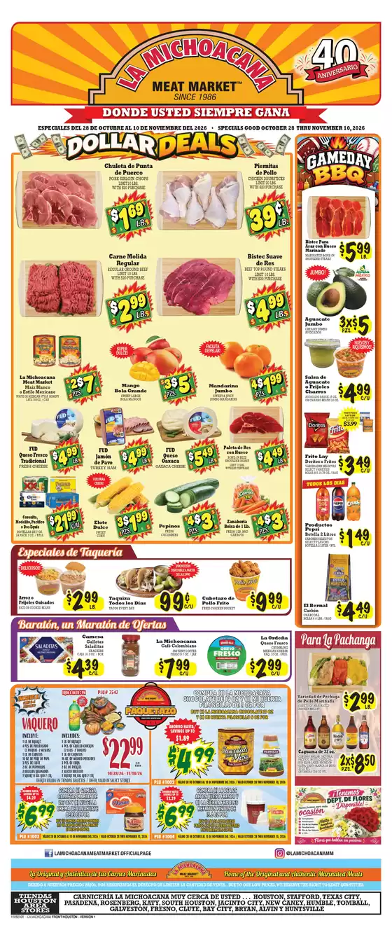 La Michoacana catalogue in Fulshear TX | Exclusive deals for our customers | 2026-10-28T00:00:00.000Z - 2026-11-10T00:00:00.000Z