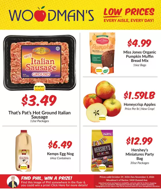 Woodman's catalogue | Save now with our deals | 2026-10-29T00:00:00.000Z - 2026-11-04T00:00:00.000Z
