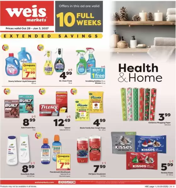Weis Markets catalogue in Marlow Heights MD | Our best bargains | 2026-10-29T00:00:00.000Z - 2027-01-03T00:00:00.000Z