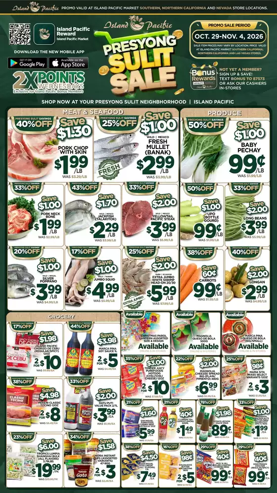 Island Pacific Market catalogue in Rancho Cordova CA | IP Freshop Weekly Full Ad OCT 29 NOV 4 2026 | 2026-10-29T00:00:00.000Z - 2026-11-04T00:00:00.000Z