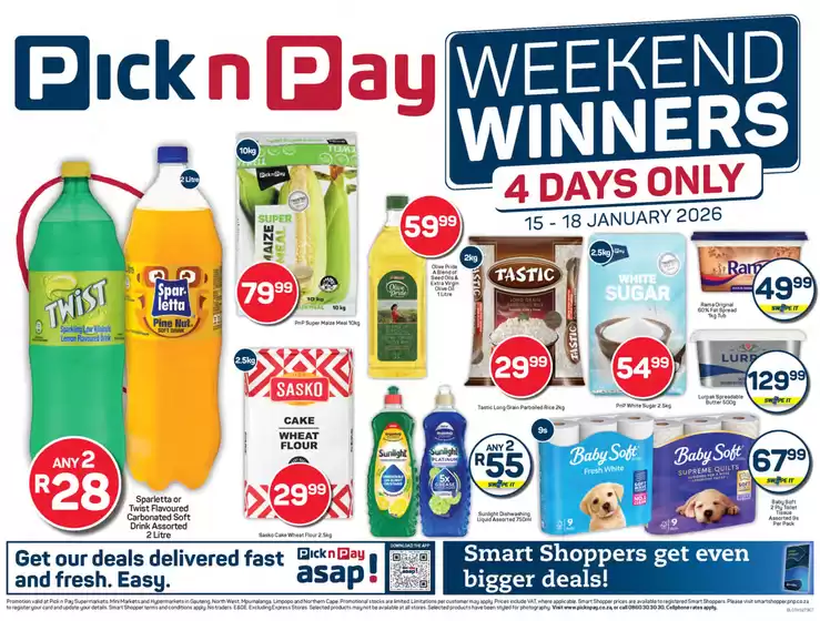 Pick n Pay Liquor catalogue in Tembisa | Pick n Pay Liquor weekly specials | 2026-01-15T00:00:00.000Z - 2026-01-18T00:00:00.000Z