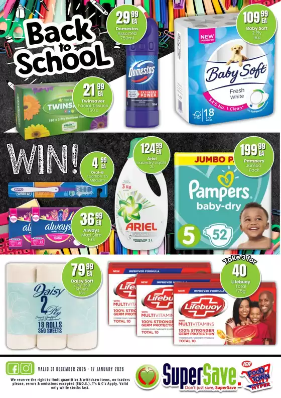 Super Save catalogue in Tembisa | Current special promotions | 2025-12-31T00:00:00.000Z - 2026-01-17T00:00:00.000Z