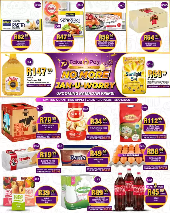 Take N Pay catalogue in Durban | TNP WEEKLY ADVERTS 19 JANUARY 2026 | 2026-01-19T00:00:00.000Z - 2026-01-25T00:00:00.000Z