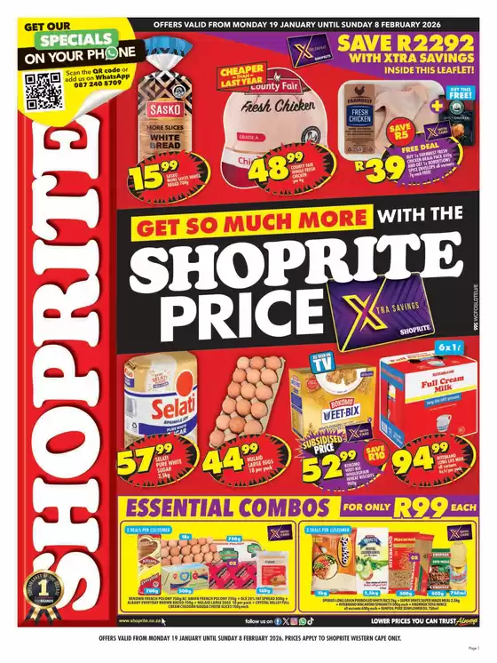 Shoprite catalogue in Tsomo | Shoprite January Price Western Cape 19 January - 8 February | 2026-01-19T00:00:00.000Z - 2026-02-08T00:00:00.000Z