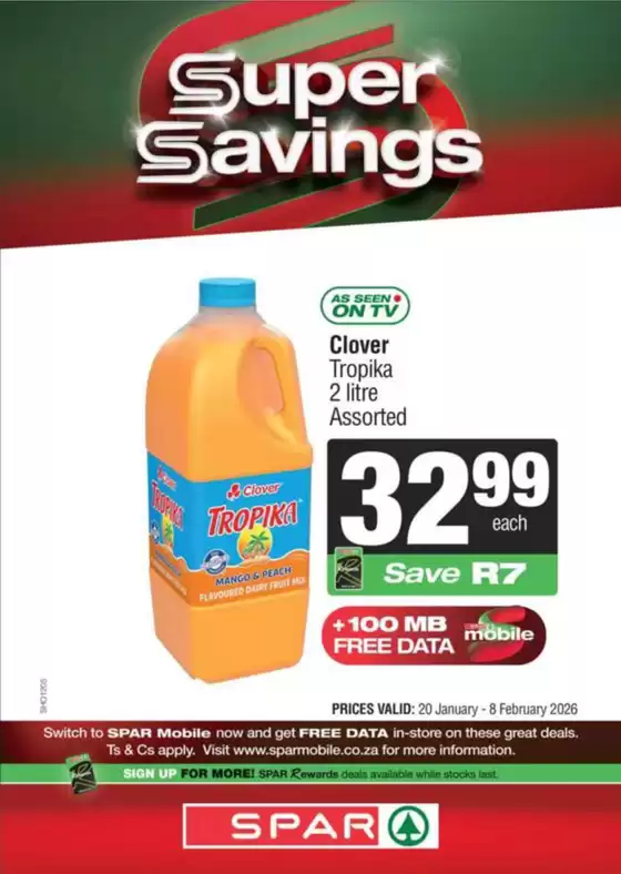 SuperSpar catalogue in Westville | SuperSpar weekly specials | 2026-01-20T00:00:00.000Z - 2026-02-08T00:00:00.000Z