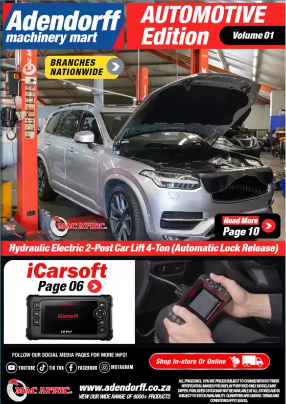 Adendorff Machinery Mart catalogue in Westville | Automotive Edition | 2026-02-05T00:00:00.000Z - 2026-12-31T00:00:00.000Z