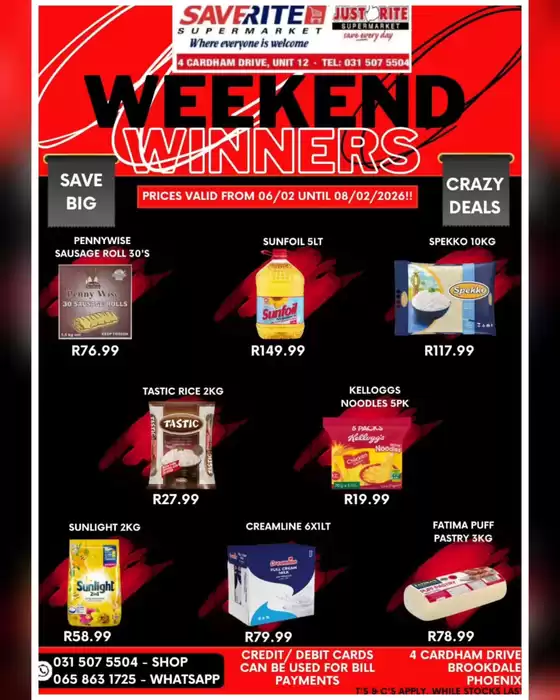 Saverite catalogue in Lydenburg | Weekend Winners | 2026-02-06T00:00:00.000Z - 2026-02-08T00:00:00.000Z