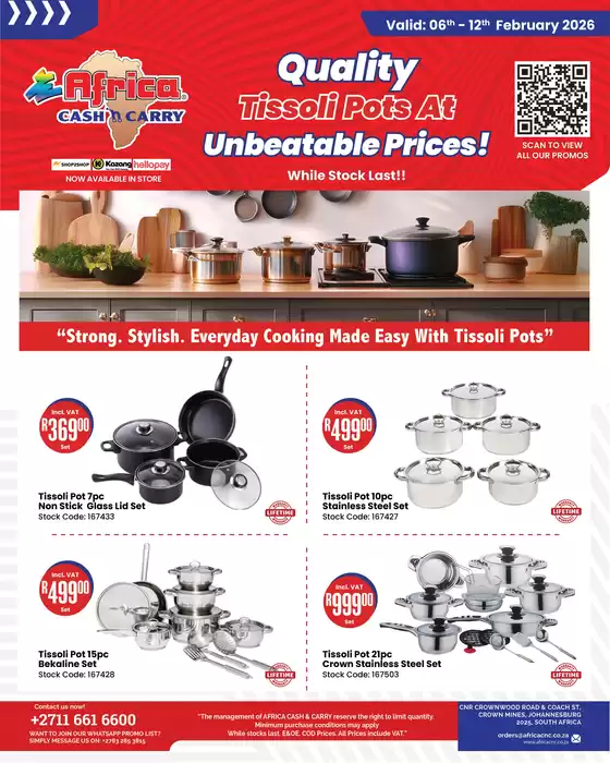 Africa Cash & Carry catalogue in Johannesburg | Friday Promo | 2026-02-06T00:00:00.000Z - 2026-02-12T00:00:00.000Z
