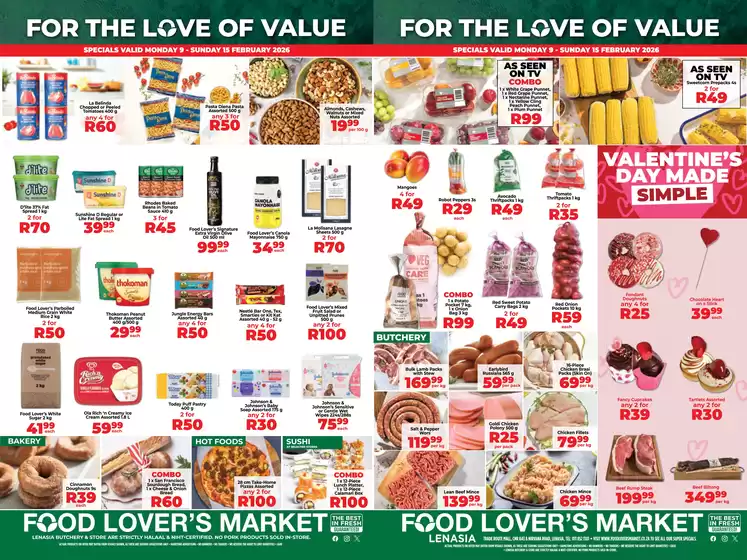Food Lover's Market catalogue | Lenasia - 09 - 15 February 2026 | 2026-02-08T00:00:00.000Z - 2026-02-15T00:00:00.000Z