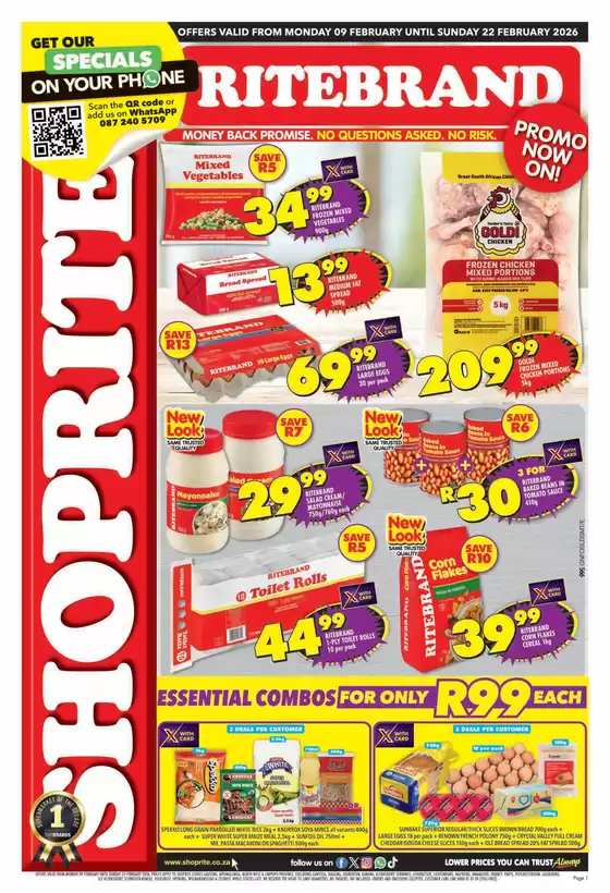 Shoprite catalogue in Sishen | Shoprite Ritebrand Savings Gauteng 9 February - 22 February | 2026-02-09T00:00:00.000Z - 2026-02-22T00:00:00.000Z