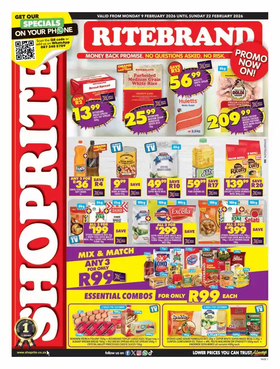 Shoprite catalogue in Sishen | Great discounts on selected products | 2026-02-09T00:00:00.000Z - 2026-02-22T00:00:00.000Z