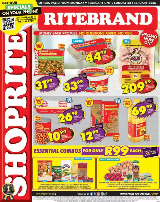 Shoprite catalogue in Sishen | Shoprite Ritebrand Savings Eastern Cape 9 February - 22 February | 2026-02-09T00:00:00.000Z - 2026-02-22T00:00:00.000Z
