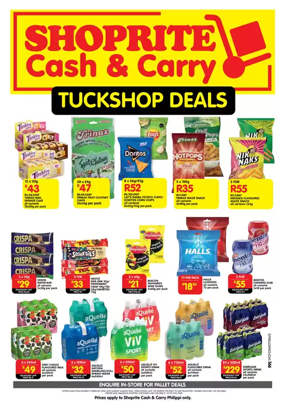 Shoprite catalogue in Sishen | Shoprite Cash Carry Tuckshop Deals Philippi 9 February - 8 March | 2026-02-09T00:00:00.000Z - 2026-03-08T00:00:00.000Z