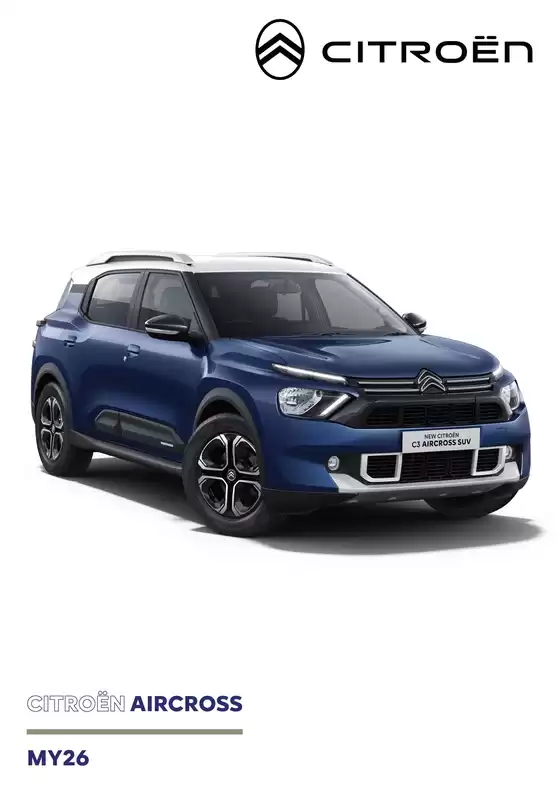 Citroen catalogue in Pietermaritzburg | MY26 CITROEN AIRCROSS SPEC SHEET | 2026-01-01T00:00:00.000Z - 2026-12-31T00:00:00.000Z