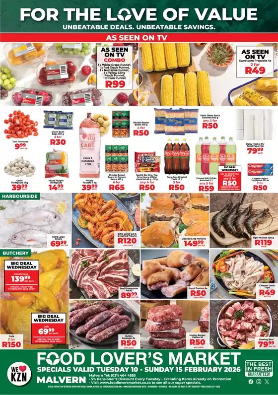 Food Lover's Market catalogue in Fochville | Malvern - 09 -15 February 2026 | 2026-02-08T00:00:00.000Z - 2026-02-15T00:00:00.000Z