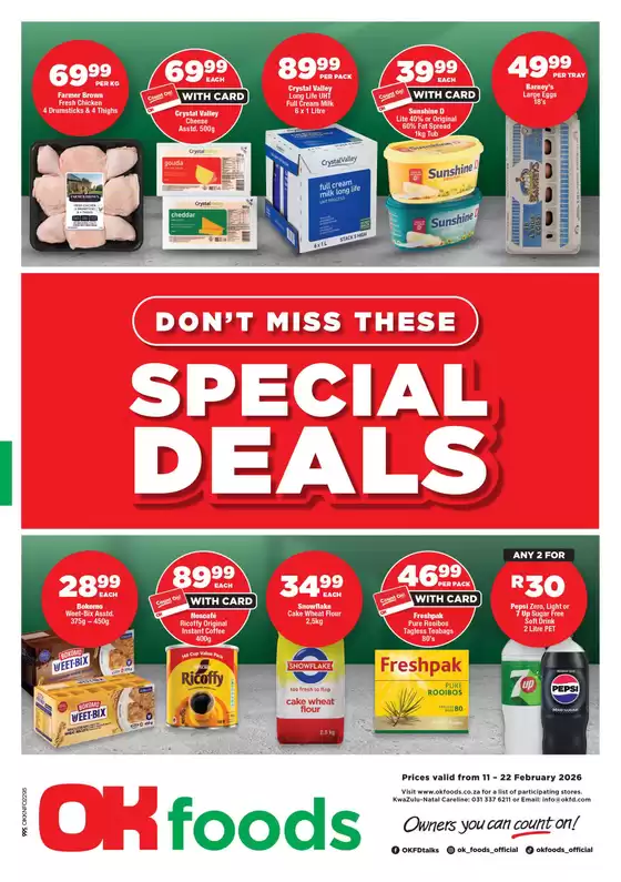 OK Foods catalogue in Hillcrest | Offers for bargain hunters | 2026-02-11T00:00:00.000Z - 2026-02-22T00:00:00.000Z