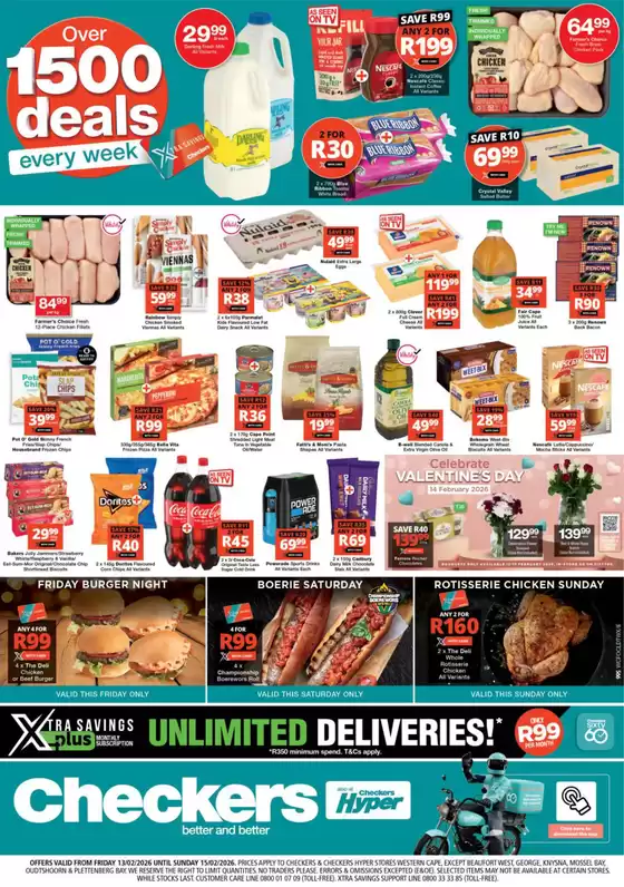 Checkers Hyper catalogue in Hillcrest | Checkers Xtra Savings 13 February | 2026-02-12T00:00:00.000Z - 2026-02-15T00:00:00.000Z