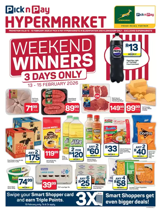 Pick n Pay catalogue in Hillcrest | Discover attractive offers | 2026-02-13T00:00:00.000Z - 2026-02-15T00:00:00.000Z
