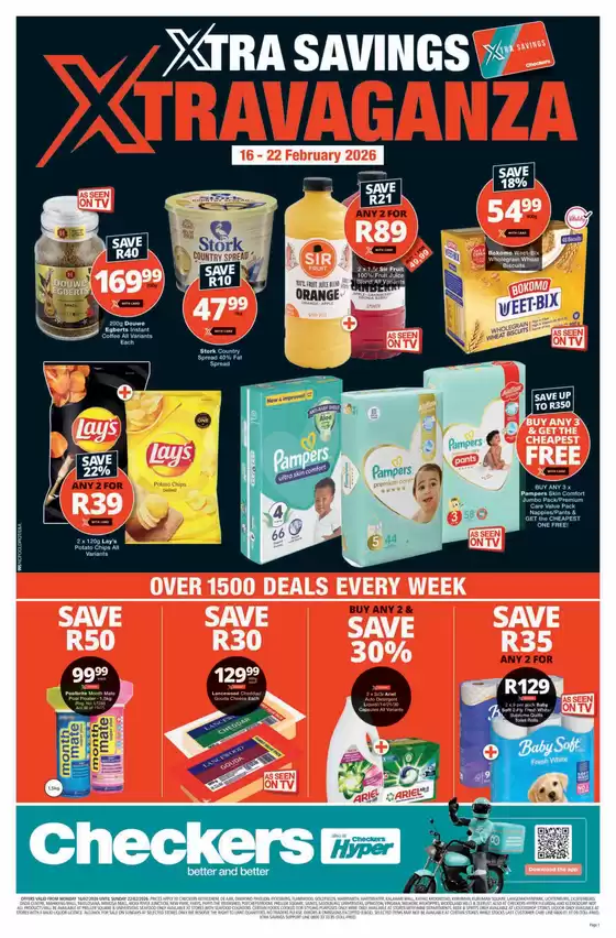 Checkers catalogue in Germiston | Great offer for bargain hunters | 2026-02-15T00:00:00.000Z - 2026-02-22T00:00:00.000Z