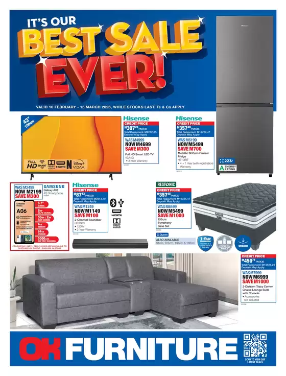 OK Furniture catalogue in Sandton | Wide range of offers | 2026-02-16T00:00:00.000Z - 2026-03-15T00:00:00.000Z