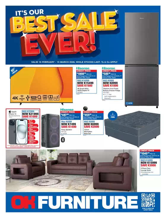 OK Furniture catalogue in Sandton | Exclusive deals for our customers | 2026-02-16T00:00:00.000Z - 2026-03-15T00:00:00.000Z