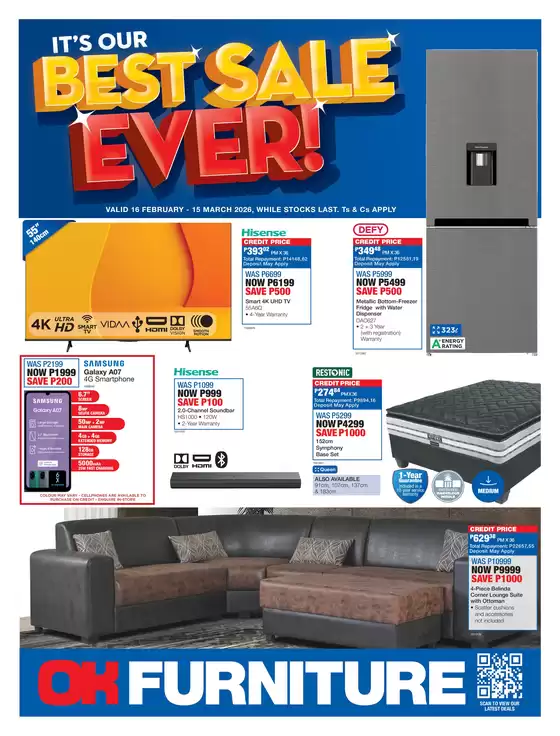 OK Furniture catalogue in Sandton | New offers to discover | 2026-02-16T00:00:00.000Z - 2026-03-15T00:00:00.000Z
