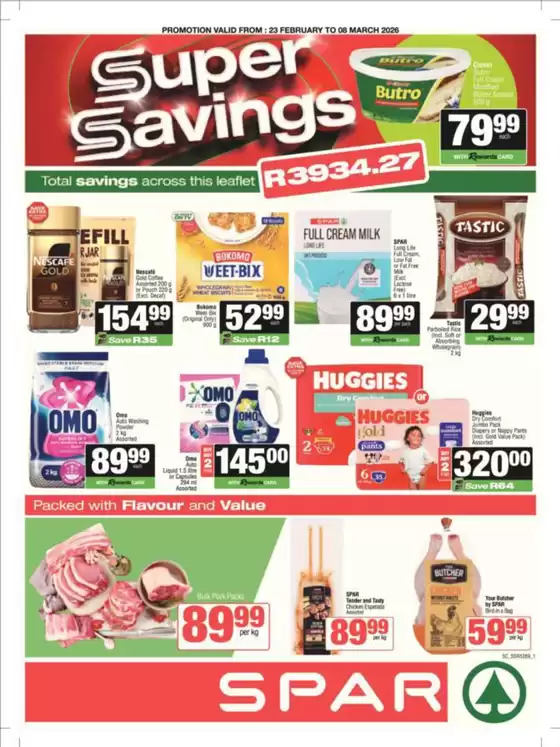 SuperSpar catalogue in Richards Bay | Great discounts on selected products | 2026-02-23T00:00:00.000Z - 2026-03-08T00:00:00.000Z