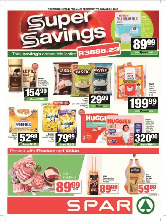 SuperSpar catalogue in Richards Bay | Exclusive deals and bargains | 2026-02-23T00:00:00.000Z - 2026-03-08T00:00:00.000Z