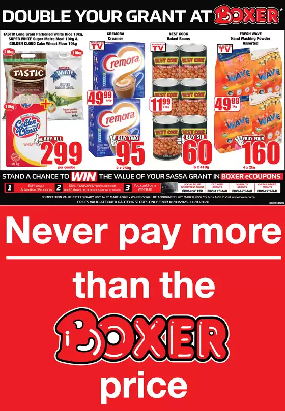 Boxer catalogue in Gordon's Bay | GP Weekly Specials | 2026-03-02T00:00:00.000Z - 2026-03-08T00:00:00.000Z