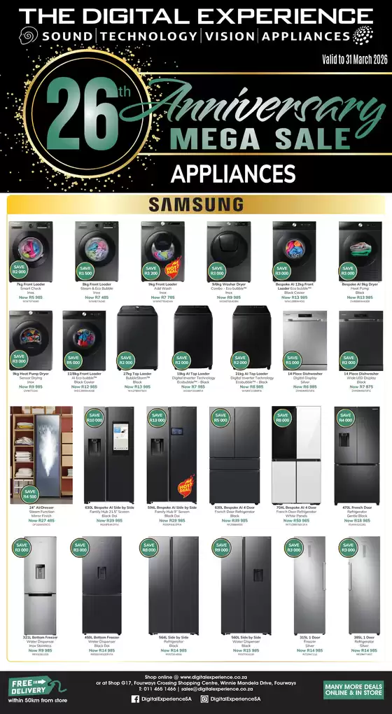 The Digital Experience catalogue in Boksburg | 26th Anniversary Mega Sale | 2026-03-03T00:00:00.000Z - 2026-03-31T00:00:00.000Z