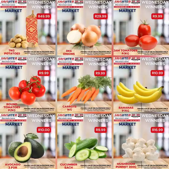 Saverite catalogue in Alberton | Wednesday Winners | 2026-03-04T00:00:00.000Z - 2026-03-04T00:00:00.000Z