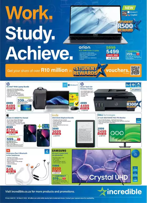 Incredible Connection catalogue in Boksburg | Work. Study. Achieve. | 2026-03-03T00:00:00.000Z - 2026-03-30T00:00:00.000Z