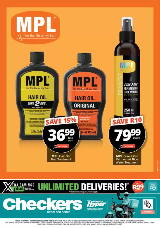 Checkers catalogue in Wilderness | Checkers MPL Promotion 2 March | 2026-03-01T00:00:00.000Z - 2026-03-08T00:00:00.000Z