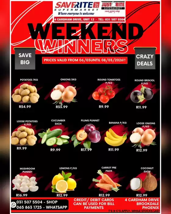 Saverite catalogue in George | Weekend Winners | 2026-03-06T00:00:00.000Z - 2026-03-08T00:00:00.000Z