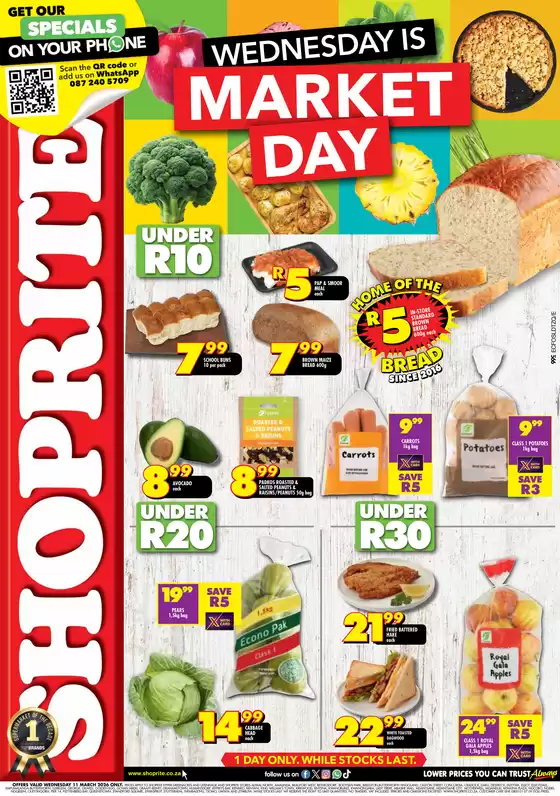 Shoprite catalogue | Shoprite Market Day Deals Valid 11 March | 2026-03-11T00:00:00.000Z - 2026-03-11T00:00:00.000Z
