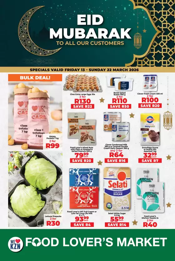 Food Lover's Market catalogue in Tembisa | Eid Mubarak - KZN - 13 - 22 March 2026 | 2026-03-12T00:00:00.000Z - 2026-03-22T00:00:00.000Z