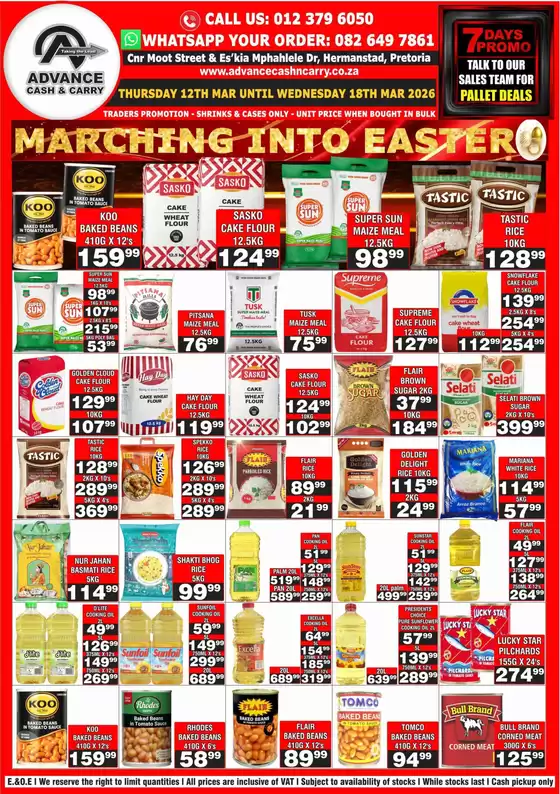 Advance Cash n Carry catalogue in Pietermaritzburg | Advance Cash n Carry weekly specials | 2026-03-12T00:00:00.000Z - 2026-03-18T00:00:00.000Z