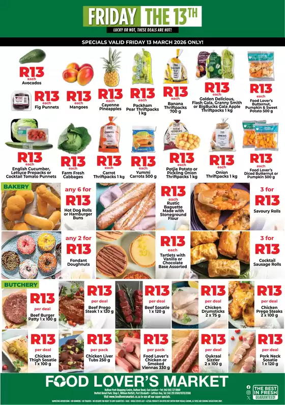 Food Lover's Market catalogue in Pietermaritzburg | Eastern Cape - Friday the 13th - March 2026 | 2026-03-12T00:00:00.000Z - 2026-03-13T00:00:00.000Z