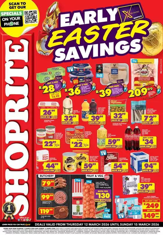 Shoprite catalogue in Pietermaritzburg | Shoprite Easter Deals Eastern Cape 12 March - 15 March | 2026-03-12T00:00:00.000Z - 2026-03-15T00:00:00.000Z
