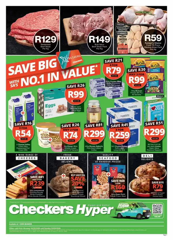 Checkers catalogue in Ngcobo | Checkers Hyper March Mid-Month Promotion Eden Meander | 2026-03-15T00:00:00.000Z - 2026-03-22T00:00:00.000Z