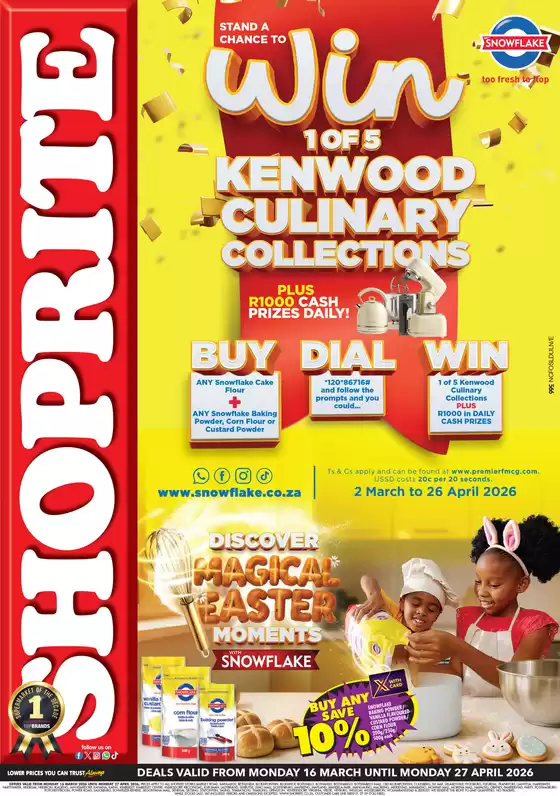 Shoprite catalogue in Bloemfontein | Discounts and promotions | 2026-03-16T00:00:00.000Z - 2026-04-27T00:00:00.000Z
