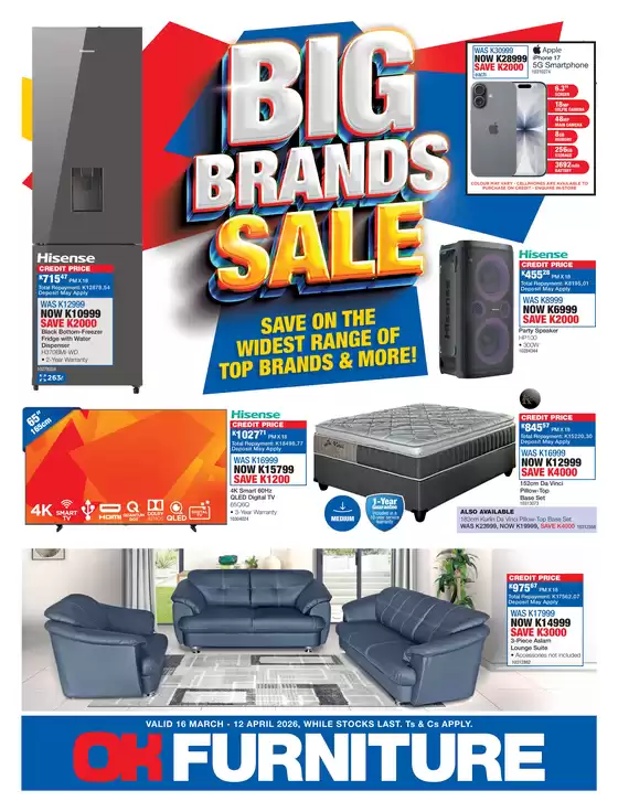 OK Furniture catalogue in Milnerton | Discounts and promotions | 2026-03-16T00:00:00.000Z - 2026-04-12T00:00:00.000Z