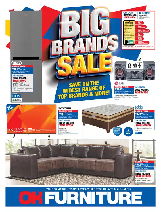 OK Furniture catalogue in Milnerton | Top deals and discounts | 2026-03-16T00:00:00.000Z - 2026-04-12T00:00:00.000Z